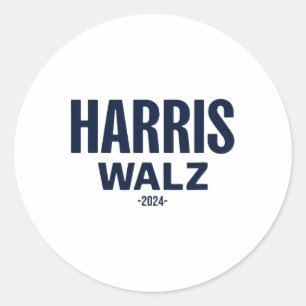 Pegatina Redonda Walz 2024 Por El Presidente Patriótico Kamala Walt