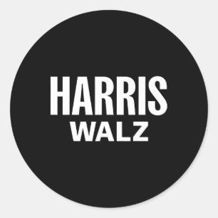 Pegatina Redonda WAlzheimer 2024 Elecciones Kamala Harris Tim W Wal