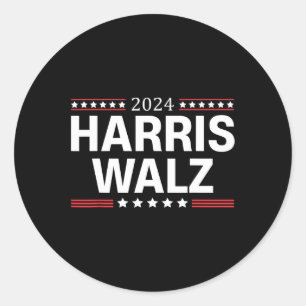 Pegatina Redonda WAlzheimer 2024 Por el presidente Patriotic Kamala