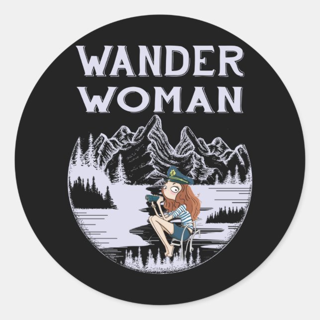 Pegatina Redonda Wander Woman (Anverso)