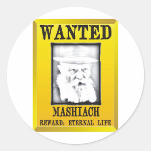 Pegatina Redonda Wanted: Mashiach