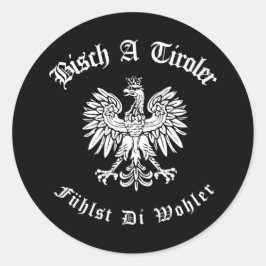 Pegatina Redonda Wappen Adler Österreich Bischt a Tiroler