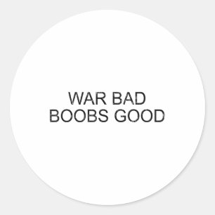 Pegatina Redonda War Bad S Good Vintage Funny Dice