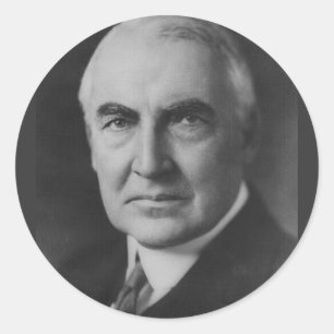 Pegatina Redonda Warren G. Harding 29