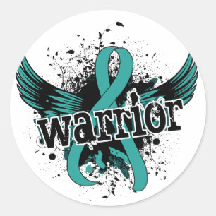 Pegatina Redonda Warrior 16 PCOS