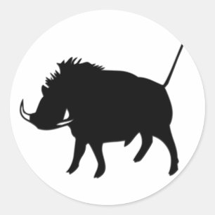 Pegatina Redonda Wart Hog
