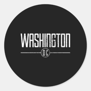 Pegatina Redonda Washington Dc