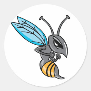 Pegatina Redonda Wasp Sting
