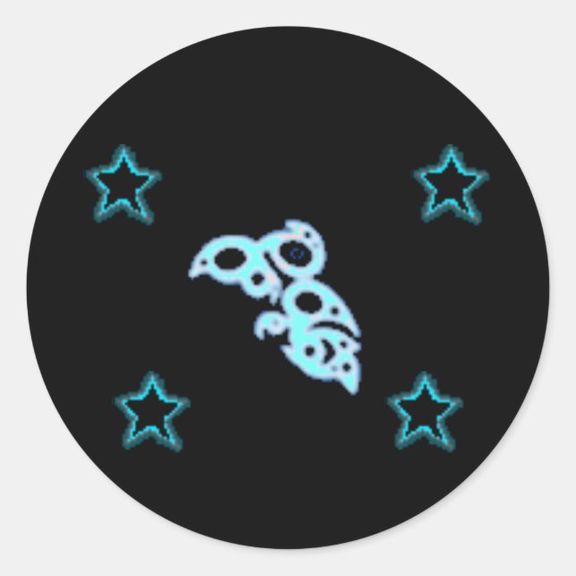 Pegatina Redonda WATER GODRUNE Stars (Anverso)