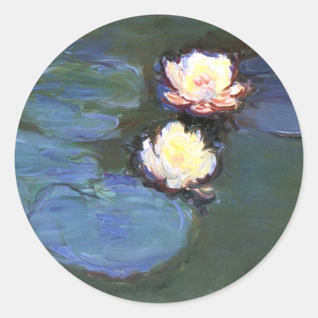 Pegatina Redonda Water Lilis, Claude Monet (Anverso)
