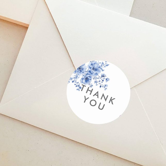 Pegatina Redonda Watercolor Chinoiserie Floral Round Sticker (Subido por el creador)