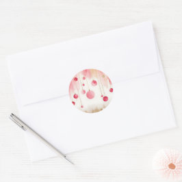 Pegatina Redonda Watercolor Christmas Ornaments Sticker Set