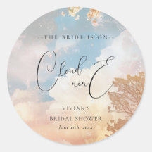 Watercolor Dreamy Sunset Cloud 9 Bridal Shower