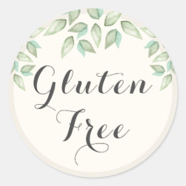 Pegatina Redonda Watercolor Farmhouse Gluten Free