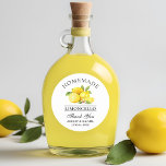 Pegatina Redonda Watercolor Lemons Limoncello Boda Gracias<br><div class="desc">Elegante acuarela Lemones Limoncello Casero Boda Gracias Pegatinas</div>