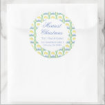 Pegatina Redonda Watercolor Merry Christmas Garland Vintage<br><div class="desc">Acuarela Merry Christmas Garland Vintage Square Pegatina. Esta hermosa marca navideña cuenta con Navidades acuáticos,  garland con arcos blancos y medias de Bedford. Es perfecto si buscas pegatinas clásicas,  sureñas y grandilocuentes de Navidad. Envíame un mensaje para cualquier ajuste o elemento coincidente:)</div>