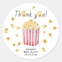 Watercolor Popcorn Gracias Baby Shower