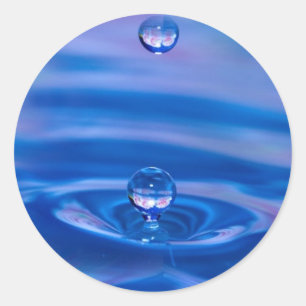 Pegatina Redonda Waterdrops