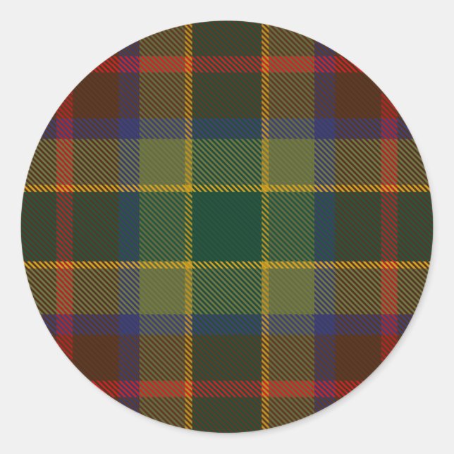 Pegatina Redonda Waterford Irish Tartan (Anverso)