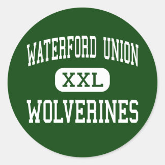 Pegatina Redonda Waterford Union - Wolverines - High - Waterford