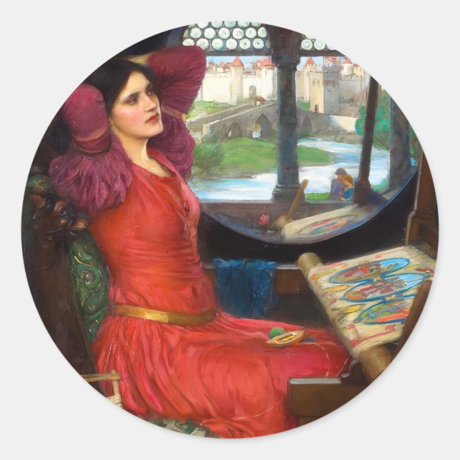 Pegatina Redonda Waterhouse Estoy medio harto de las sombras (Anverso)