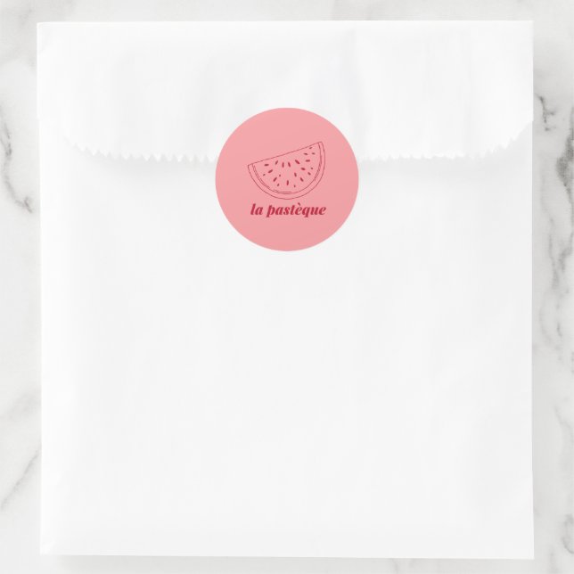 Pegatina Redonda Watermelon  (Bolso)