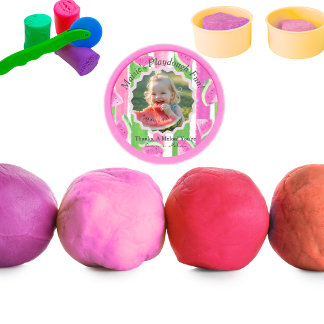 Pegatina Redonda Watermelon Birthday Favor Playdough Lid