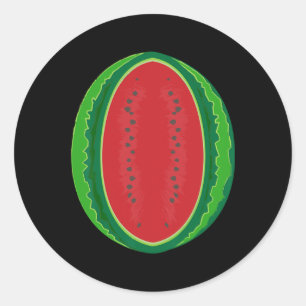 Pegatina Redonda Watermelon Costume Halloween Melon Fruit Para Adul