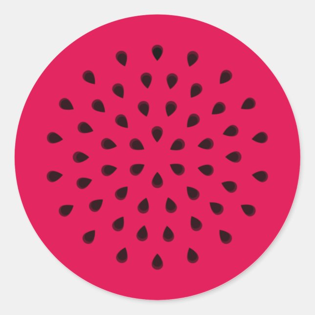 Pegatina Redonda Watermelon de arte pop (Anverso)