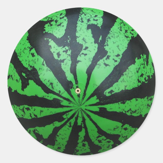 Pegatina Redonda Watermelon Football / Soccer Ball (Anverso)