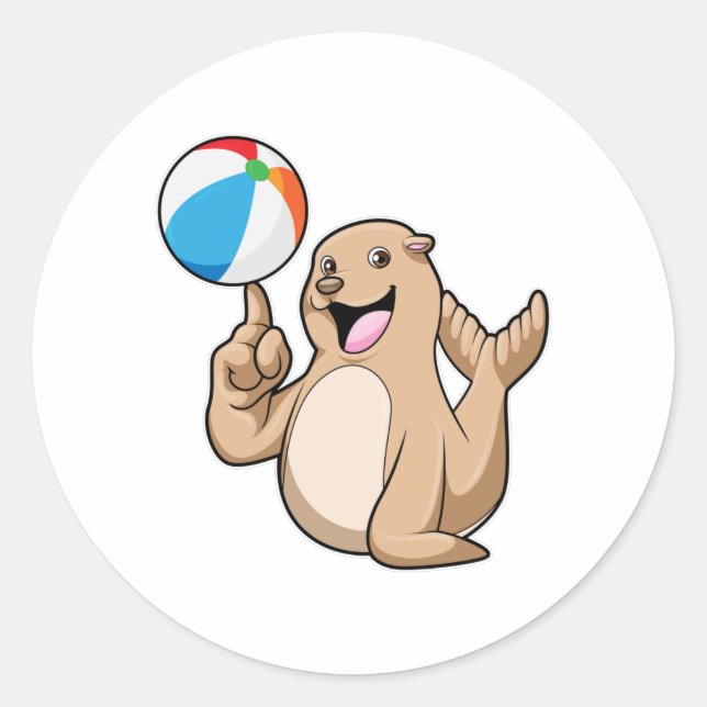 Pegatina Redonda Waterpolo de agua residual (Anverso)