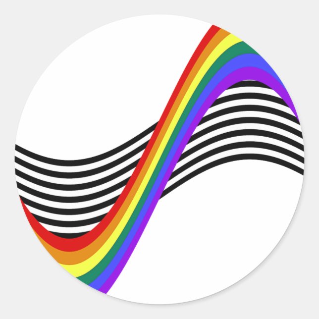 Pegatina Redonda Wave de los aliados de STR8 (Anverso)