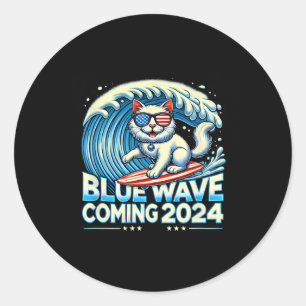 Pegatina Redonda Wave Próxima Wave 2024 Cat Duners Kamala Harris 20