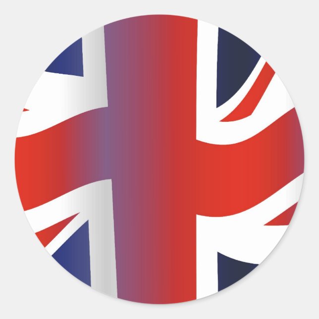 Pegatina Redonda Wavy UK (Anverso)