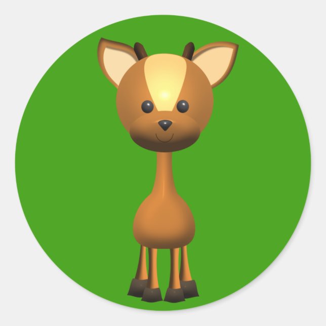 Pegatina Redonda Wayne Deer (Anverso)
