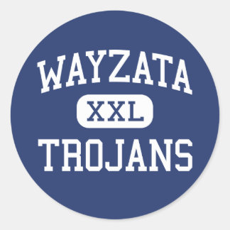 Pegatina Redonda Wayzata - Troyanos - Alto - Minneapolis Minnesota
