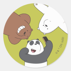 Pegatina Redonda We Bare Bears - #SquadGoals