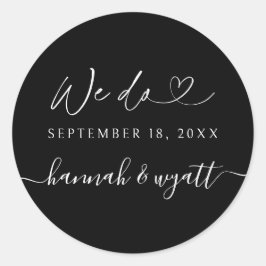 Pegatina Redonda We Do Boho Wedding Label Invitation Envelope Seals