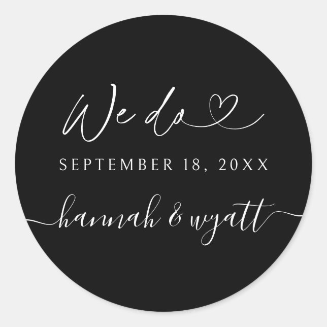 Pegatina Redonda We Do Boho Wedding Label Invitation Envelope Seals (Anverso)