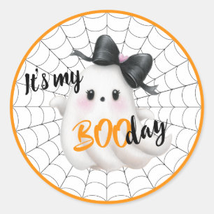 Pegatina Redonda Web de deseos - Encanto de cumpleaños de BOO