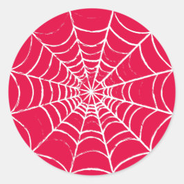 Pegatina Redonda Web rosa