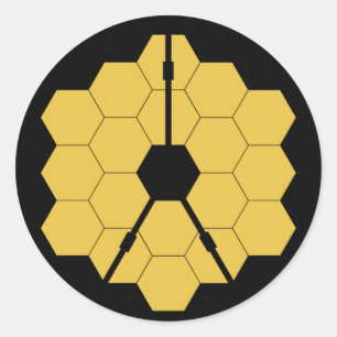 Pegatina Redonda Webb Space Telescope ciencia nasa universo espacia