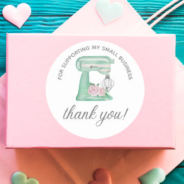 Pegatina Redonda Wedding Cake Business Thank you Sticker