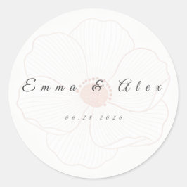 Pegatina Redonda Wedding Envelope Seal Sticker