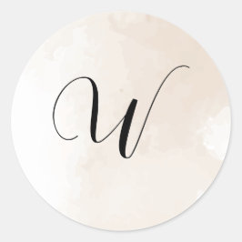 Pegatina Redonda Wedding Invitation Initial Stickers