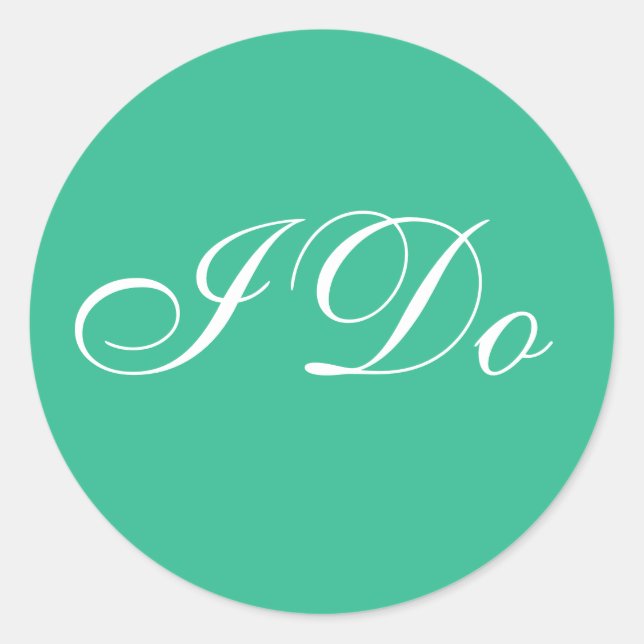 Pegatina Redonda Wedding Invite Mountain Meadow (Anverso)