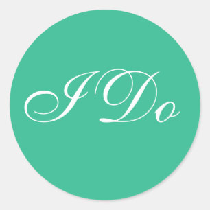 Pegatina Redonda Wedding Invite Mountain Meadow