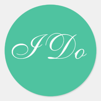 Pegatina Redonda Wedding Invite Mountain Meadow