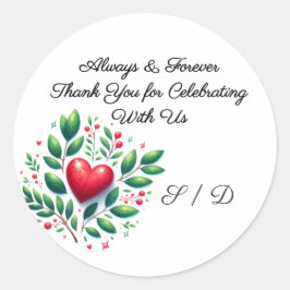 Pegatina Redonda Wedding Packaging Sticker