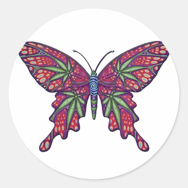 Pegatina Redonda Weed (Anverso)